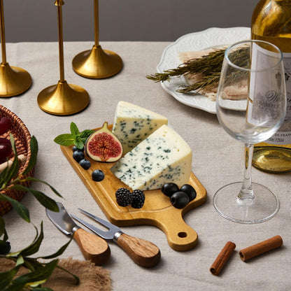 1 Set Bridal Baby Shower Cheese Prizes Wooden Square Board Gift Set Knives Forks Thank You Tags with Box for Guests for Valentines Bridal Baby Shower Housewarming Gifts (Bamboo Color)