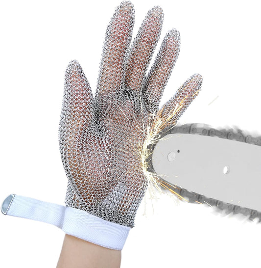 Chainmail Gloves Cut Resistant Glove Food Grade Cut Proof Stainless Steel Metal Mesh Butcher Gloves