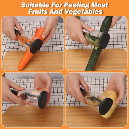 3 in1 vegetable peeler with container.New with box storage kitchen special fruitpeeler,Peeling knife with storage box in kitchen tool.Fruits and veggie peeler with catcher