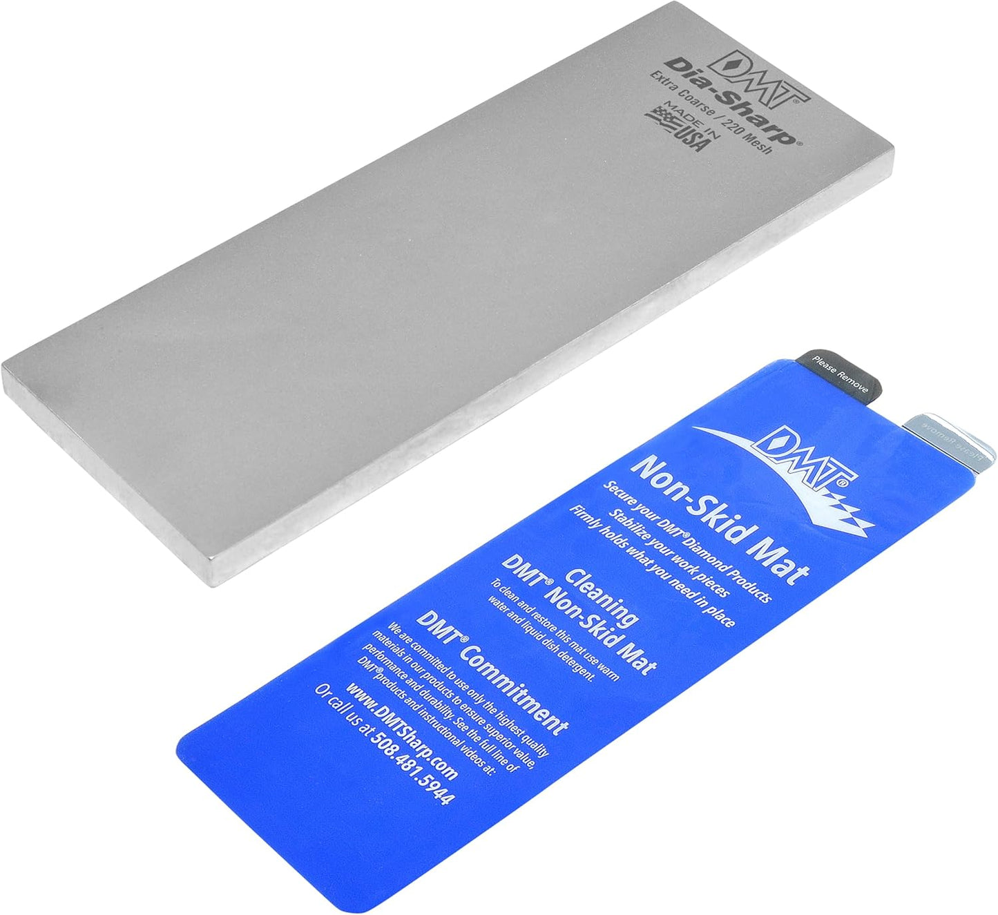 DMT DMTD8ME/EE Dia-Sharp Bench Stone Diamond Knife Sharpener, Medium X-Fine/XX-Fine Grit (4000/8000), Non-Slip Diamond Sharpening Stone for Blades & Tools, 8" x 3" x 0.38"