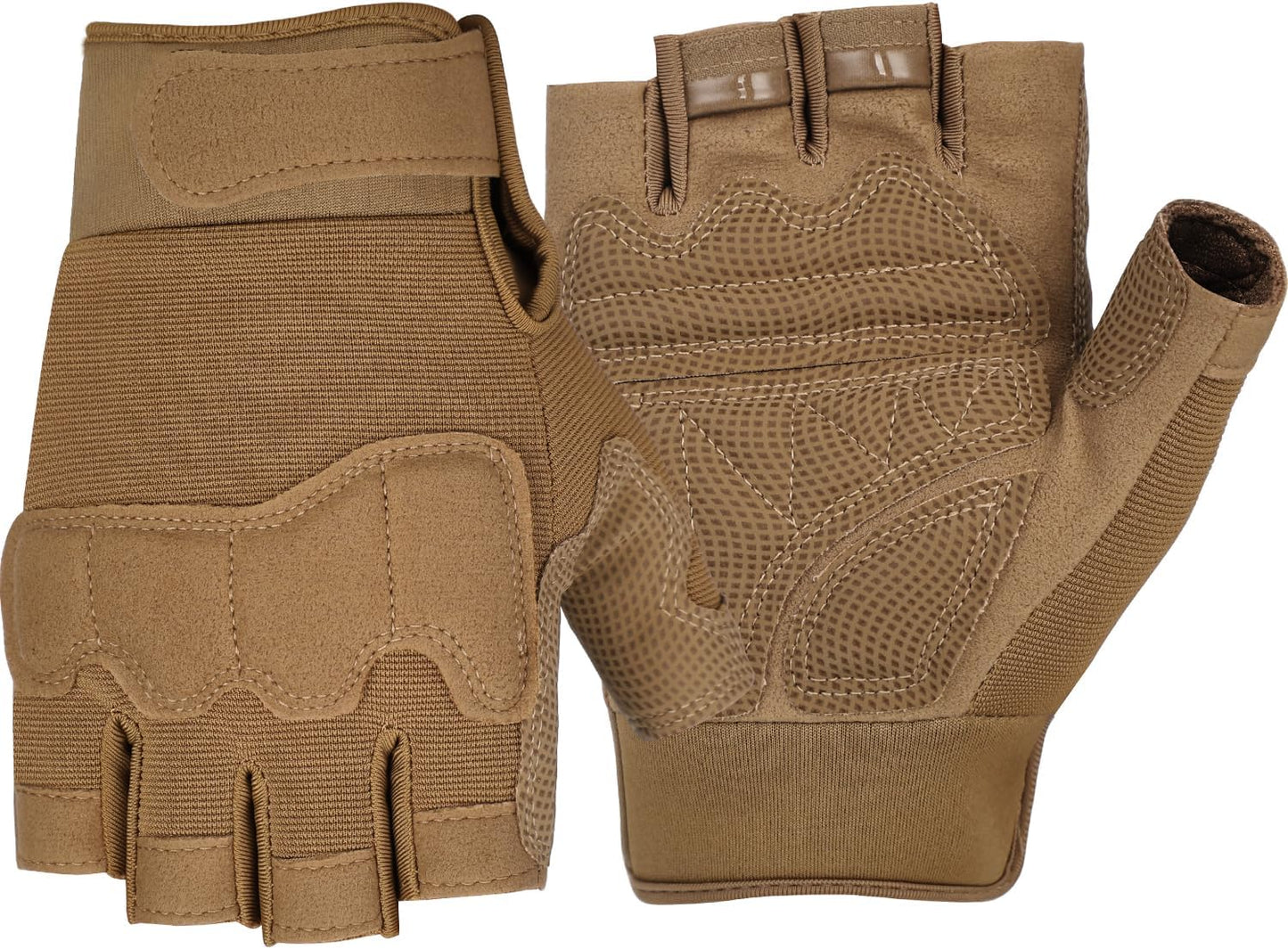 FIORETTO Fingerless Workout & Exercise Gloves for Gym, Weight Lifting, Airsoft, Shooting, Hunting, Hiking, Cycling, Driving, Motorcycle, Climbing M210603