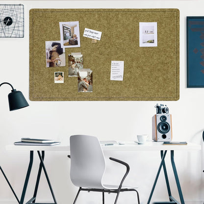 Lightomorrow Bulletin Board, 36 x 24 inches Felt Board - Decorative Pin Board, Cork Board Alternative for Wall, 3' x 2' Foldable Self-Adhesive Vision Board Prayer Board with 20 Pushpins - Black