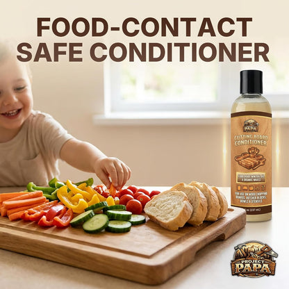 Butcher Block Conditioner 16 fl oz - Food Grade Mineral Oil and Beeswax Wood Cutting Board Conditioner for Butcher Blocks, Bowls & Utensils - Food Safe Natural Formula - Made in the USA