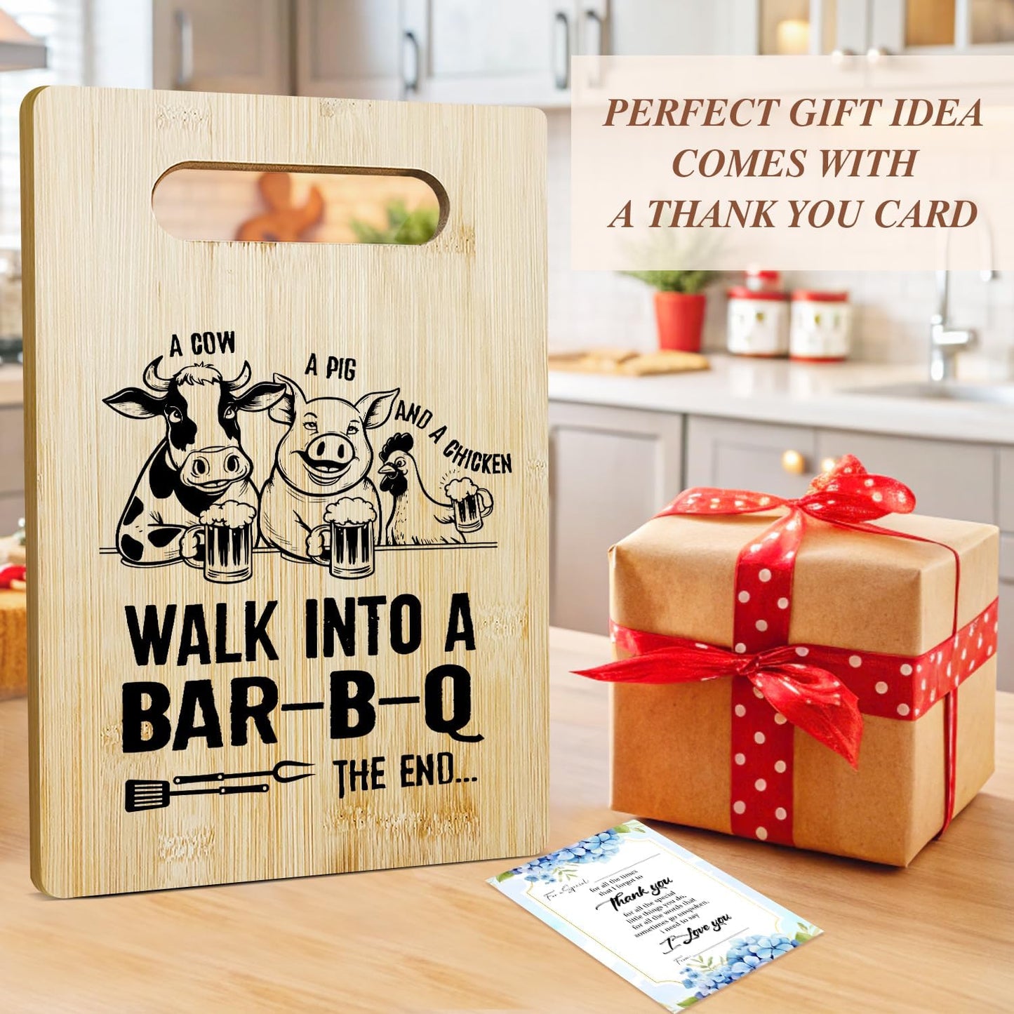 Best Dad Ever Bamboo Cutting Board, Grilling Gift For Men, Funny Charcuterie Boards for Home Kitchen Decor, Father's Day Birthday Gifts for Dad from Daughter Son -047