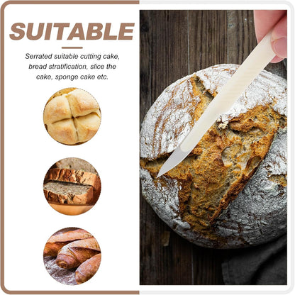 Luxshiny Bread Cutter 6.10In Serrated Baking Cutter with Curved Design and Handle Bread Cutting Tool for Home Kitchen Bakery Cake and Sandwich Slicing