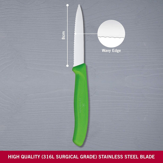 Victorinox 6.7636.L115 Swiss Classic Paring Knife for Cutting and Preparing Fruit and Vegetables Serrated Blade in Pink, 3.1 inches