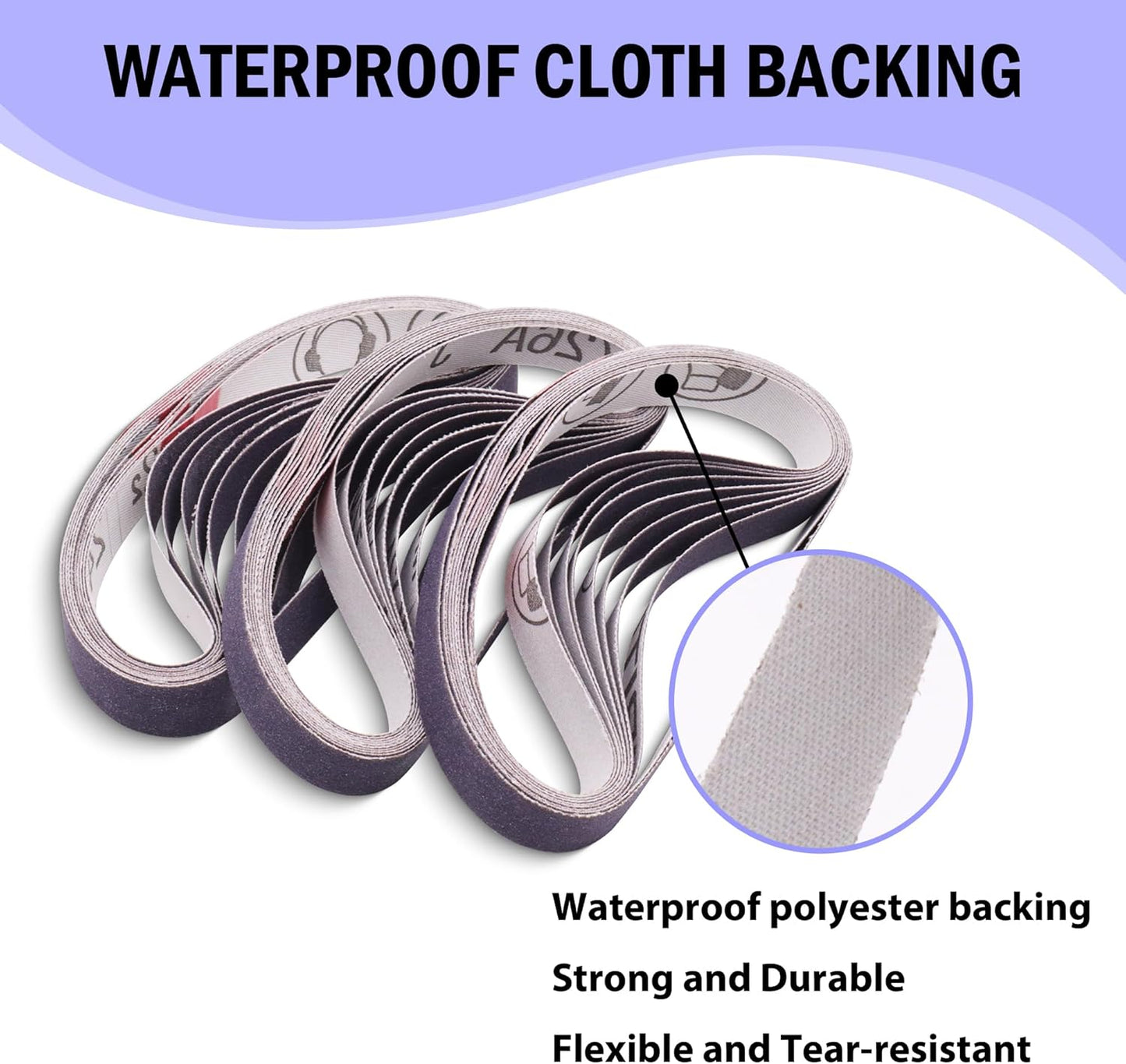 1/2 x 12 Inch Knife Sharpener Sanding Belts for Work Sharp, 5000 Ultra Fine Grit Replacement Sharpening Belt Kit for Official Work Sharp (WSKTS & WSKTS-KT/Mk.1 & Mk.2) Knife & Tool Sharpener, 10 Pcs