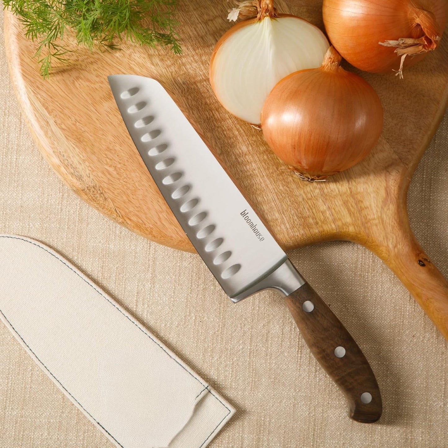 Bloomhouse - Two Time Oprah's Favorite Things Winner - 5" Utility Boning Kitchen Knife German Stainless Steel Blade w/Forged Italian Olive Wood Handle Full Tang for Meat Poultry & Precision Cutting