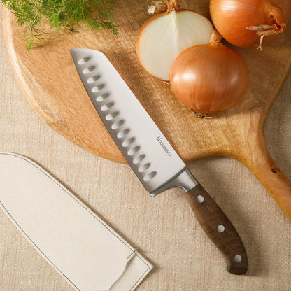 Bloomhouse - Two Time Oprah's Favorite Things Winner - 5" Utility Boning Kitchen Knife German Stainless Steel Blade w/Forged Italian Olive Wood Handle Full Tang for Meat Poultry & Precision Cutting