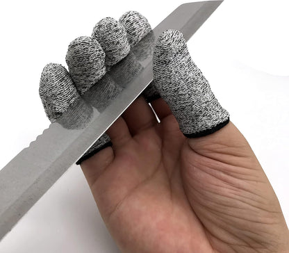 12 PCS Cut Resistant Finger Cots Protector Finger Sleeve Protectors Reusable Finger Guards Finger Covers Protection Cots for Kitchen,Work, Sculpture, Anti-Slip, Reusable,Gloves Life Extender