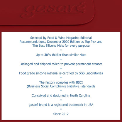 GASARÉ, Set of 2, Extra Large, Thick, Silicone Mats for Kitchen Counter, Heat Resistant Mats, Countertop Protector, Non-Slip, Easy to Clean, 25 x 17 Inches x 1.4mm, Black