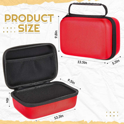 Relaxweex EVA Hard Case with Customizable Foam 7.8 x 6.3 x 3.5 Inch Protective EVA Carrying Case Shockproof Outdoor for Camera, Digital Products, Electronic Instruments with Knife, Black and Red