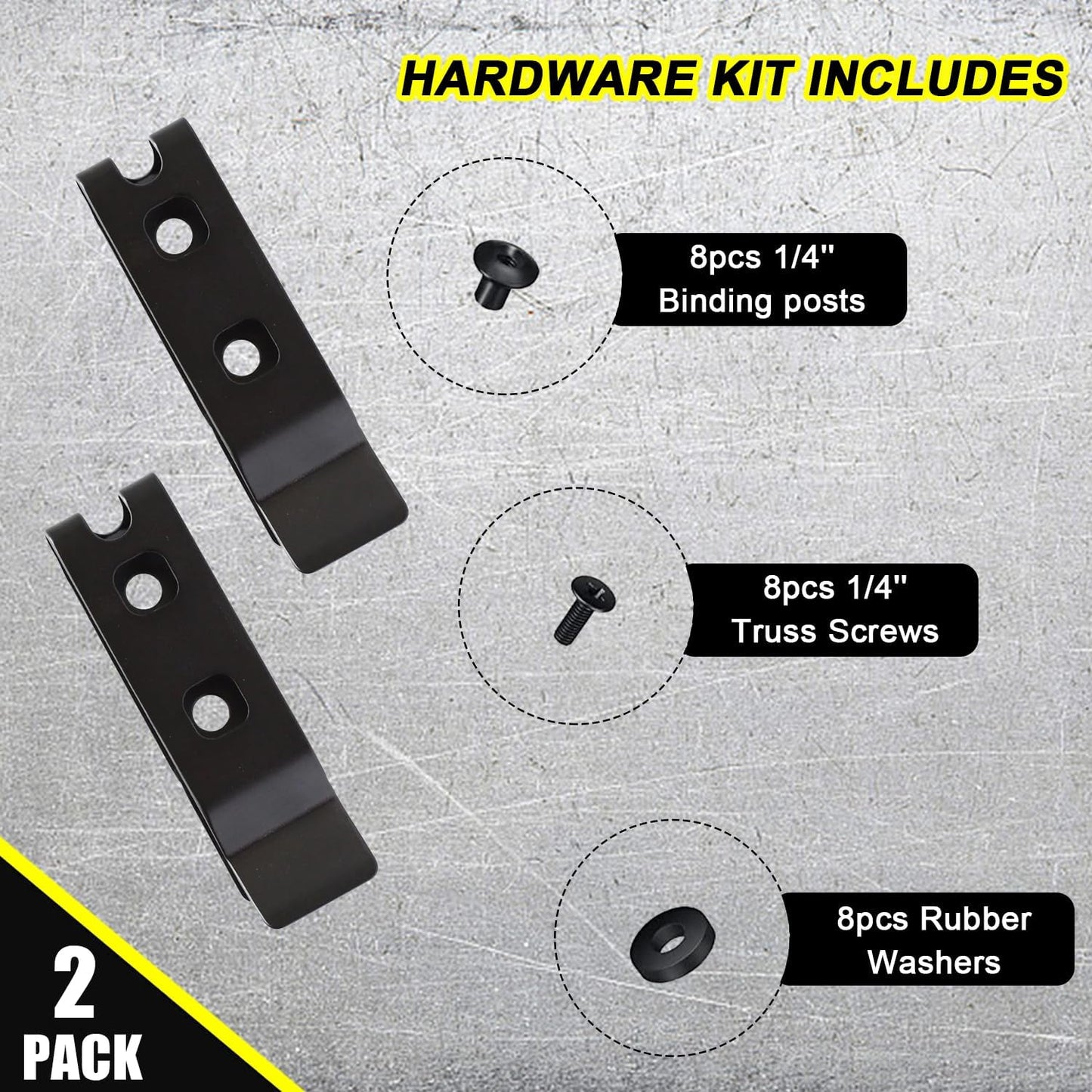 2-Pack Knife Sheath Belt Clip Holster Tactical Belt Buckle Kydex Belt Clip Universal Utility EDC Clip Camping Mag Pouches Sheath Tool with Screws for Holsters, Kydex Sheath, Metal Knife Clip