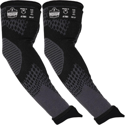 Ergodyne ProFlex 7991 Protective Arm Sleeves with Thumb Loop, Cut Resistant ANSI/ISEA 105-2016 A9, Tungsten Fiber