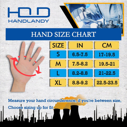 HANDLANDY Work Gloves for Men & Women, Utility Mechanic Working Gloves Touch Screen, Flexible Gardening Gloves for Yard