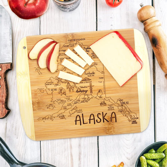 Totally Bamboo A Slice of Life New Jersey State Serving and Cutting Board, 11" x 8.75" - Colors B
