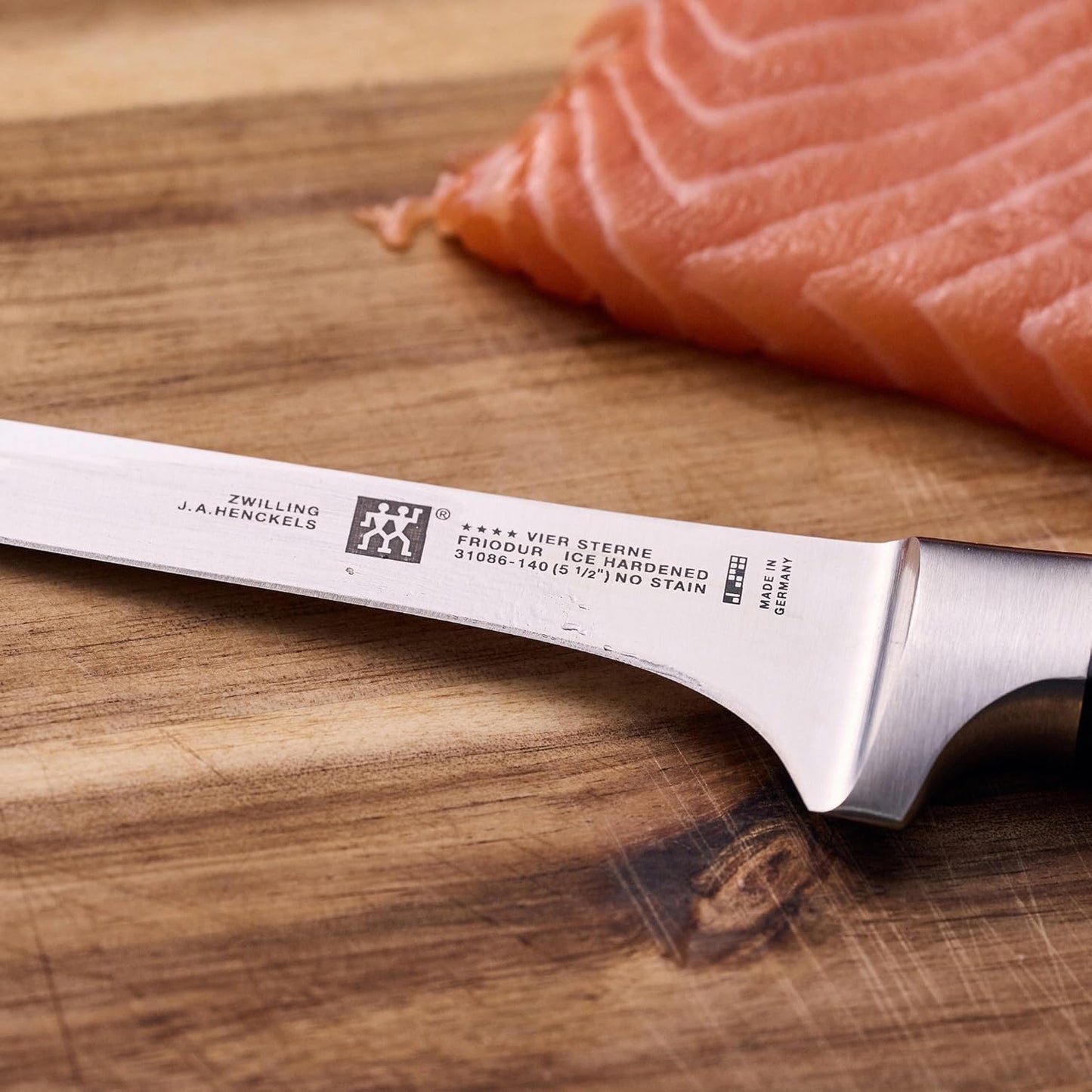 ZWILLING Four Star 5.5-inch Razor-Sharp German High Carbon Stainless Steel Boning Knife, Made in Company-Owned German Factory with Special Formula Steel perfected for almost 300 Years, Dishwasher Safe