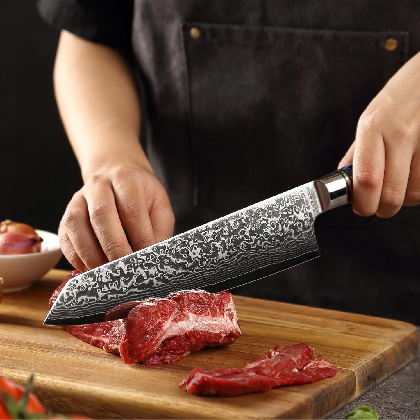 Wakoli Yugen Nakiri Knife – 7.1-Inch Professional Japanese Vegetable Knife | 5Cr15MoV Stainless Steel Blade with Black Titanium Coating | Ergonomic G10 Handle | Premium Kitchen Knife in Gift Box