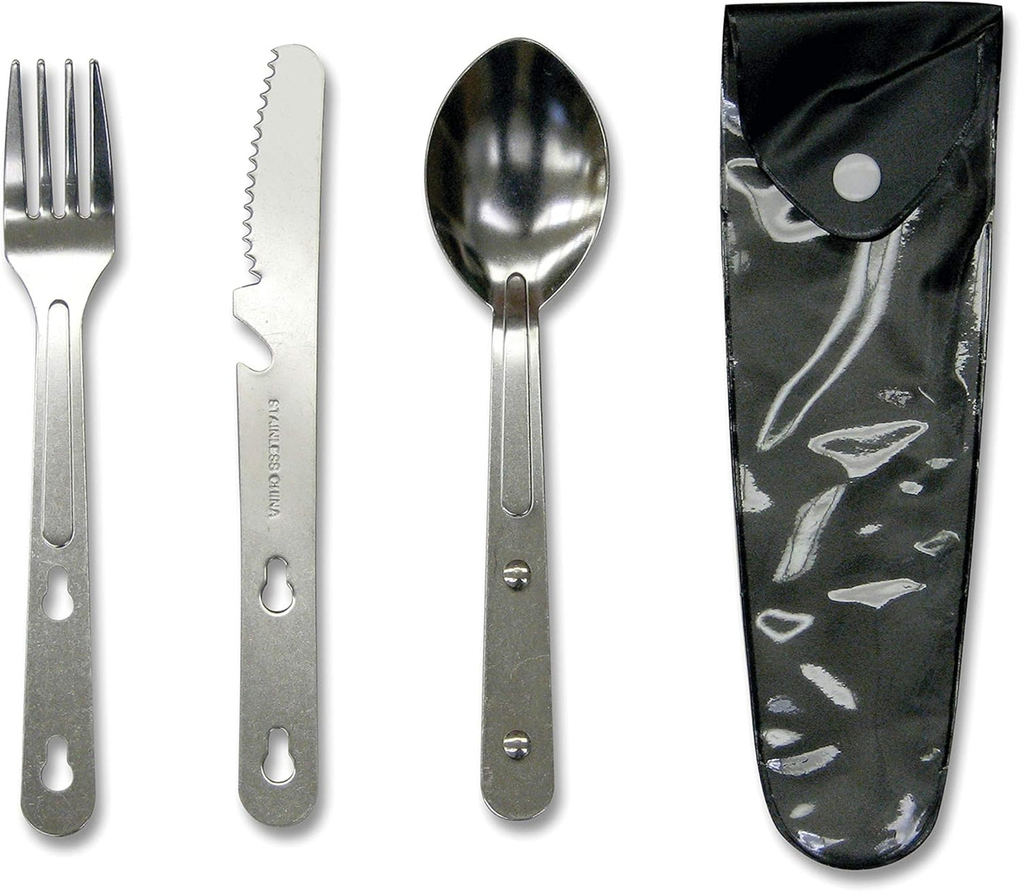 Stansport Stainless Steel Knife, Fork & Spoon Set (340)