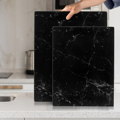 Kitchenville Glass Cutting Board 20”x16”: Tempered Glass Kitchen Counter Protector - Durable- Scratch-Resistant, Heat-Proof - Clear Design