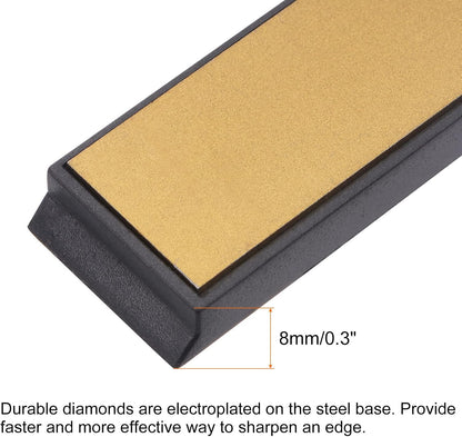 uxcell Diamond Sharpening Stone, 6" x 0.8" (150mm x 20mm) 80 Grits Titanium Coated Whetstone Sharpener Grinding Plate Hand Tool