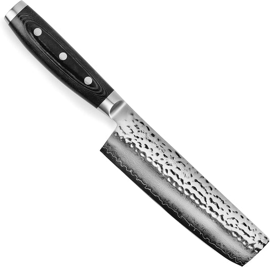 Enso Nakiri Knife - Made in Japan - HD Series - VG10 Hammered Damascus Japanese Stainless Steel - 6.5"