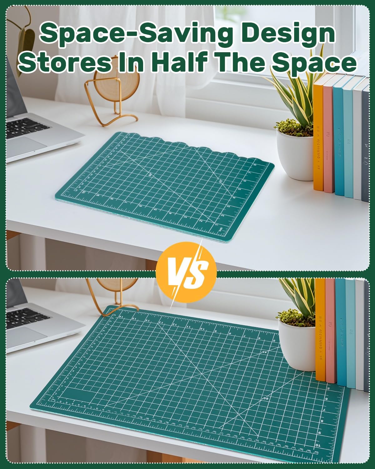 Foldable Self Healing Cutting Mat, 17" x 11", Rotary Cutting Mat for Sewing, Quilting, Scrapbooking, Craft Cutting Board for Hobby Use(A3)