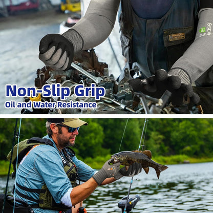 Schwer A4 AIR-SKIN Cut Resistant Work Gloves with Extreme Lightweight & Thin, Grip Glove for Fishing, Refined Work, Gardening Gloves for Yard, Touchscreen, 3D-Comfort Fit, Men Women Gifts, AR3900, L