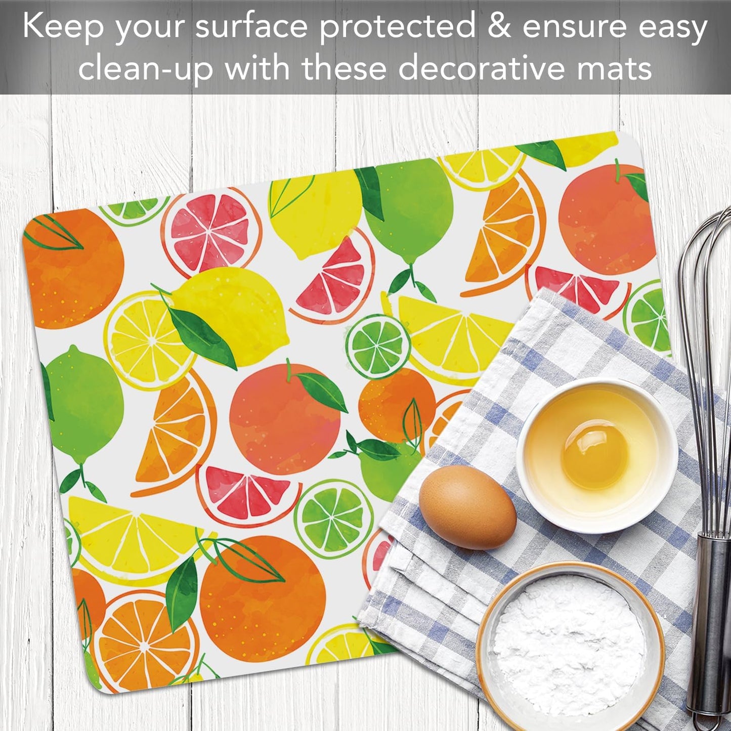 Cut N' Funnel Farmhouse Fall Designer Flexible Cutting Board Mat 15" x 11.5" Made in the USA Decorative Flexible Easy to Clean