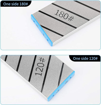 | DMD Double-Sided Diamond Sharpening Stone | Delux Diamond Whetstone | Professional Bench Stone | Knife Chisel Honing Stone| 10 Inch | (150/400#) | Durable Quality and Exquisite Design