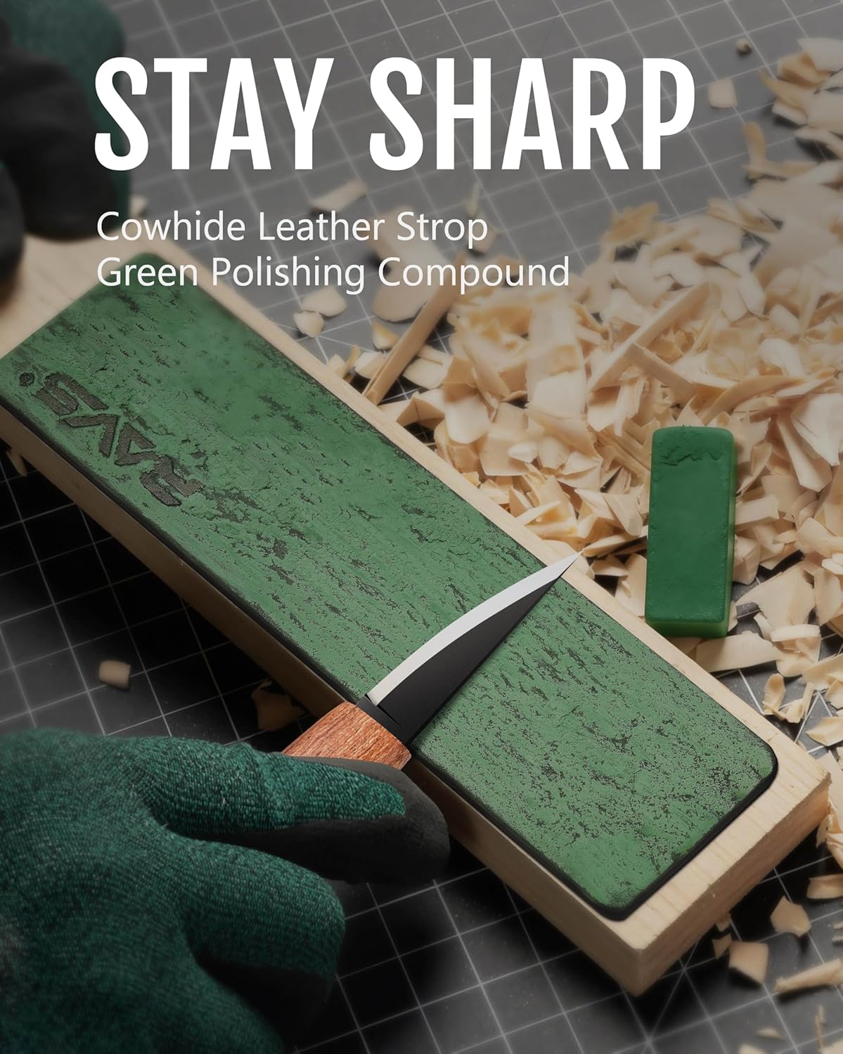 ravs Whittling Knife with High Carbon Steel Blade and Leather Sheath, Wood Carving Sloyd Knife with Titanium Coating Wide Bevel, Wood Carving Tools with Ergonomic Handle for Beginners & Professionals