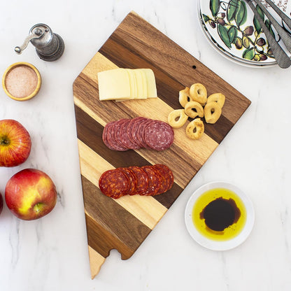 Totally Bamboo Rock & Branch Series Shiplap Michigan State Shaped Wood Serving and Cutting Board | Great for Wall Art