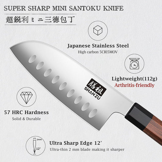 SHAN ZU 8 Inch Japanese Chef Knife, Hand Forged Gyuto Knife 9 Layers High Carbon 10CR15MOV Steel Kitchen Knife Ultra Sharp & Durable Professional Japanese Sashimi Knife with Ergonomic Rosewood Handle