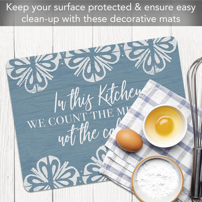 Cut N' Funnel Farmhouse Fall Designer Flexible Cutting Board Mat 15" x 11.5" Made in the USA Decorative Flexible Easy to Clean