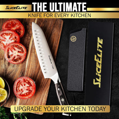SliceElite Slice Series 8 Inch Carving Knife High Carbon German Stainless Steel Pakkawood Handle Brisket Slicer Chopper BBQ Chef Sharp Fruit Vegetable Butcher Kitchen Cutting Meat Tool Gift Precision
