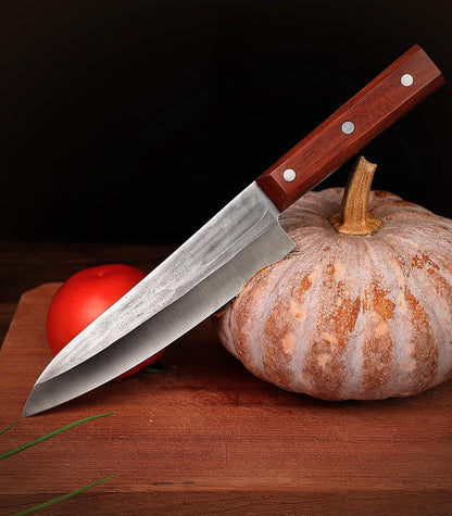 TOMBRO High Carbon Steel Gyuto Japanese Kitchen Knife,Hand Forged Chefs Knives with Rosewood Handle for Meat Vegetables Cutting in Home and Restaurant