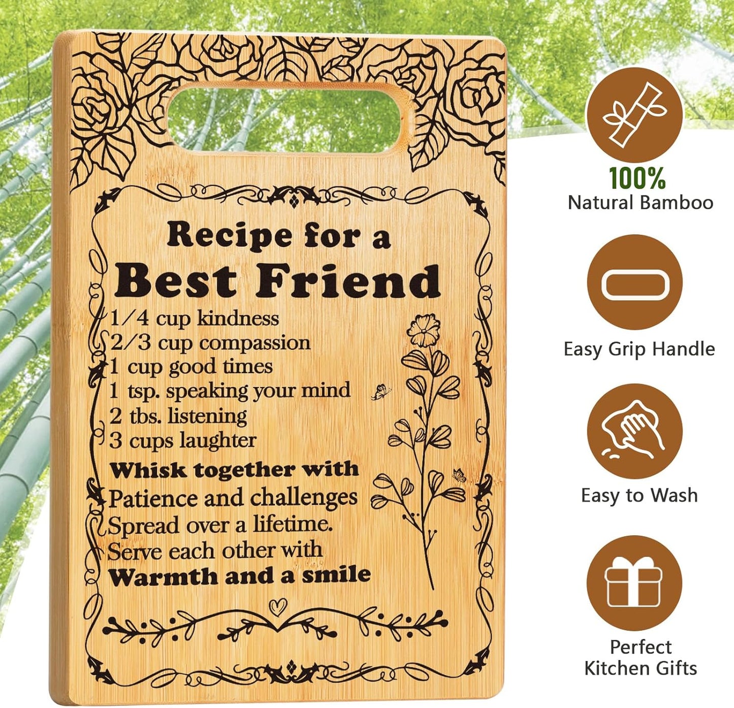 2026 Retirement Gifts for Woman,Cutting Board Set Retrement Gift for Women Nurse Teacher Coworker Leaving Going Away Farewell Gift for Retired Colleague Leader Friend, Recipe for a Great Retirement