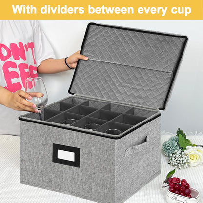VERONLY 2 Pack Flatware Utensil Storage - Sturdy Silverware Storage Box with Dividers, 5 Compartment Flatware Storage Case with Handles and Removable Lid for Moving&Protected(Dark Gray)