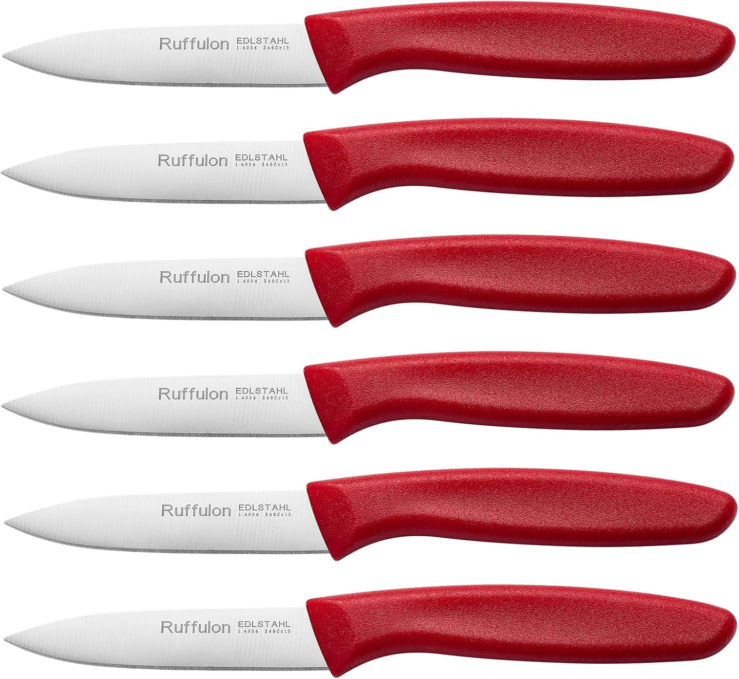 Paring Knife Fruit Knife Set (6 Pieces), Ultra Sharp Stainless Steel Vegetable and Fruit Knife with PP Plastic Ergonomic Handle for Cutting Fruits and Vegetables.Multi.