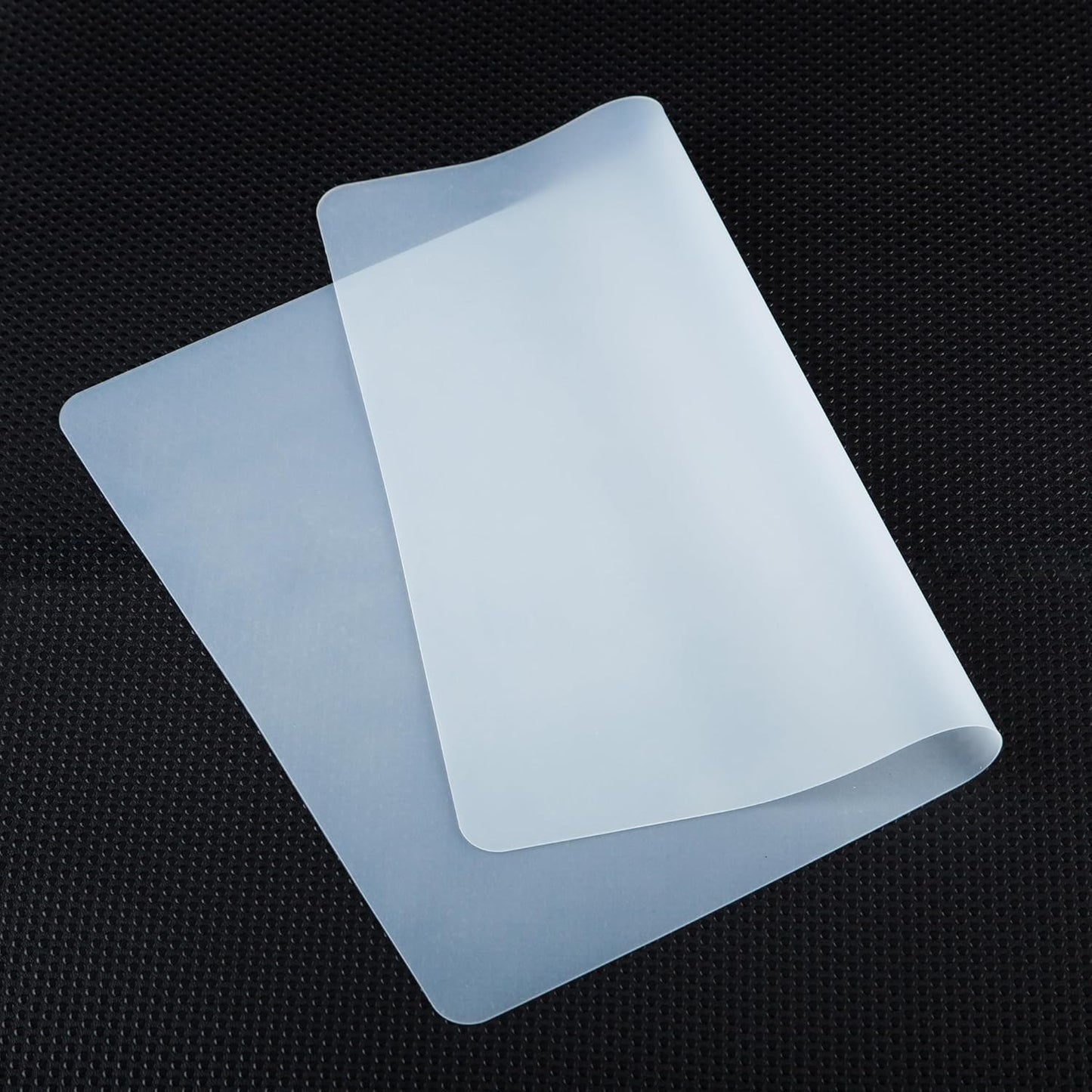 Clear Silicone Mats for Crafts: Translucent Non-slip Heat Resistant 11.8×15.75In (2/Pack) Silicone Placemats for Jewelry, Epoxy Resin,Glitter Slime, DIY Sheet, Nail Art, Countertop Protector Pad