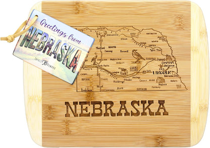 Totally Bamboo A Slice of Life New Jersey State Serving and Cutting Board, 11" x 8.75" - Colors A