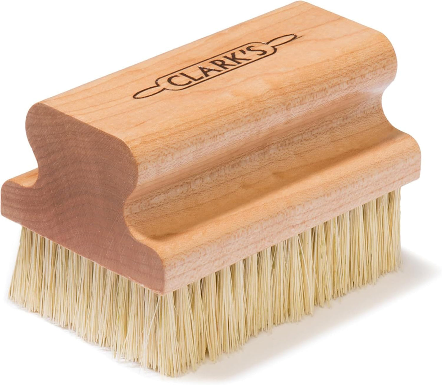 CLARK'S Cutting Board Scrub Brush - for Applying Food Grade Mineral Oil - Food Safe Wood Stain - Ideal for Wooden Butcher Blocks - Bamboo - Cast Iron - Countertops - Maple Construction - Food Safe
