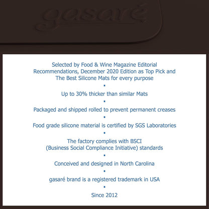 GASARÉ, Set of 2, Extra Large, Thick, Silicone Mats for Kitchen Counter, Heat Resistant Mats, Countertop Protector, Non-Slip, Easy to Clean, 25 x 17 Inches x 1.4mm, Black