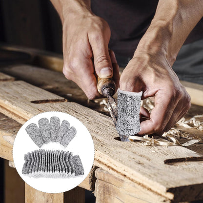 Alipis 60pcs Cut-Resistant Finger Sleeve Protectors, Breathable Nylon Finger Caps with Fingertip Guard for Kitchen Cutting and DIY Work Safety