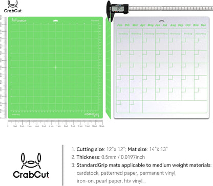Cutting Mats for Cricut Maker 4/Explore 4/Maker 3/Explore 3/Explore Air 2 12x12 Inch 3Pack Pink FabricGrip Durable Long Lasting Ultra Strong Stickness Replacement Cut Mat for Cricut/Siser Juliet Romeo