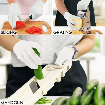 Zulay Cut Resistant Gloves Food Grade Level 5 Protection - Comfortable Safety Cutting Gloves - Cut Resistant Work Gloves