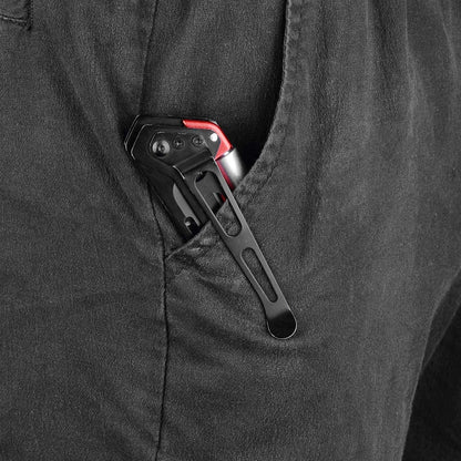 edcfans Folding Utility Knife Box Cutter with 5 Razor Blades, Pocket Utility Knives, Screwdriver, Saw, Lock Design, Clip and Holder for Belt, EDC Heavy Duty Work Knifes, Fathers Day Dad Gifts for Papa