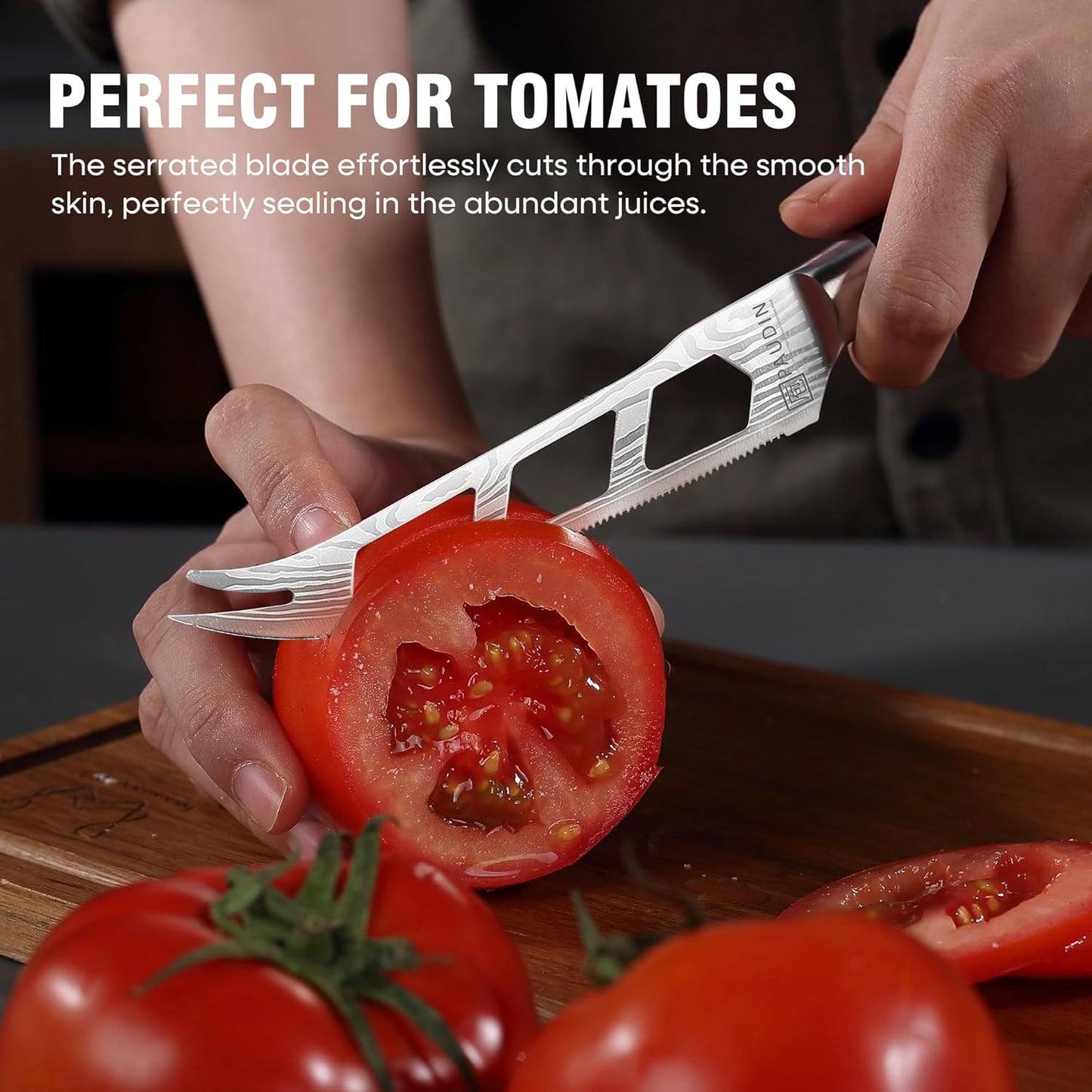 PAUDIN Chef Knife, 10 Inch Meat Knife, Ultra Sharp Brisket Slicing Knives, High Carbon Stainless Steel Kitchen Knife with Ergonomic Handle for BBQ, Roast, Meats and Vegetables