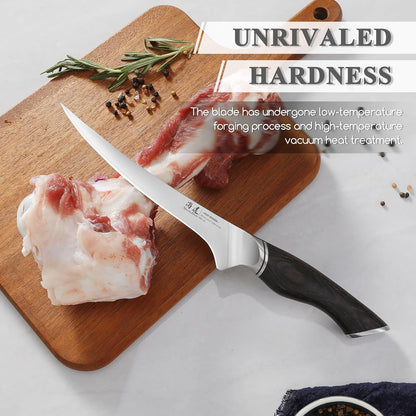 SHANGDAO 7 Inch Japanese Santoku Chef Knife, VG10 Stainless Steel Kitchen Cooking Knife with Pakkawood Handle Gift Box