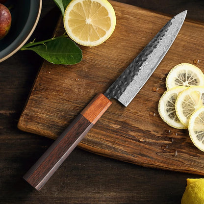 TURWHO 5-inch Utility Knife Japanese Hand Forged 67 Layer Damascus Steel Kitchen Chef knives Paring Tools